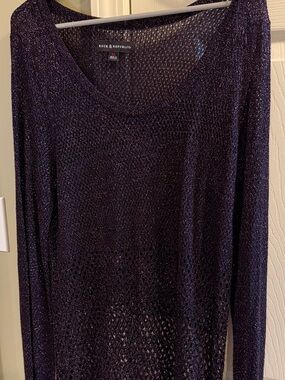 Rock & Republic Women's Shimmer Knit Sweater - Purple
